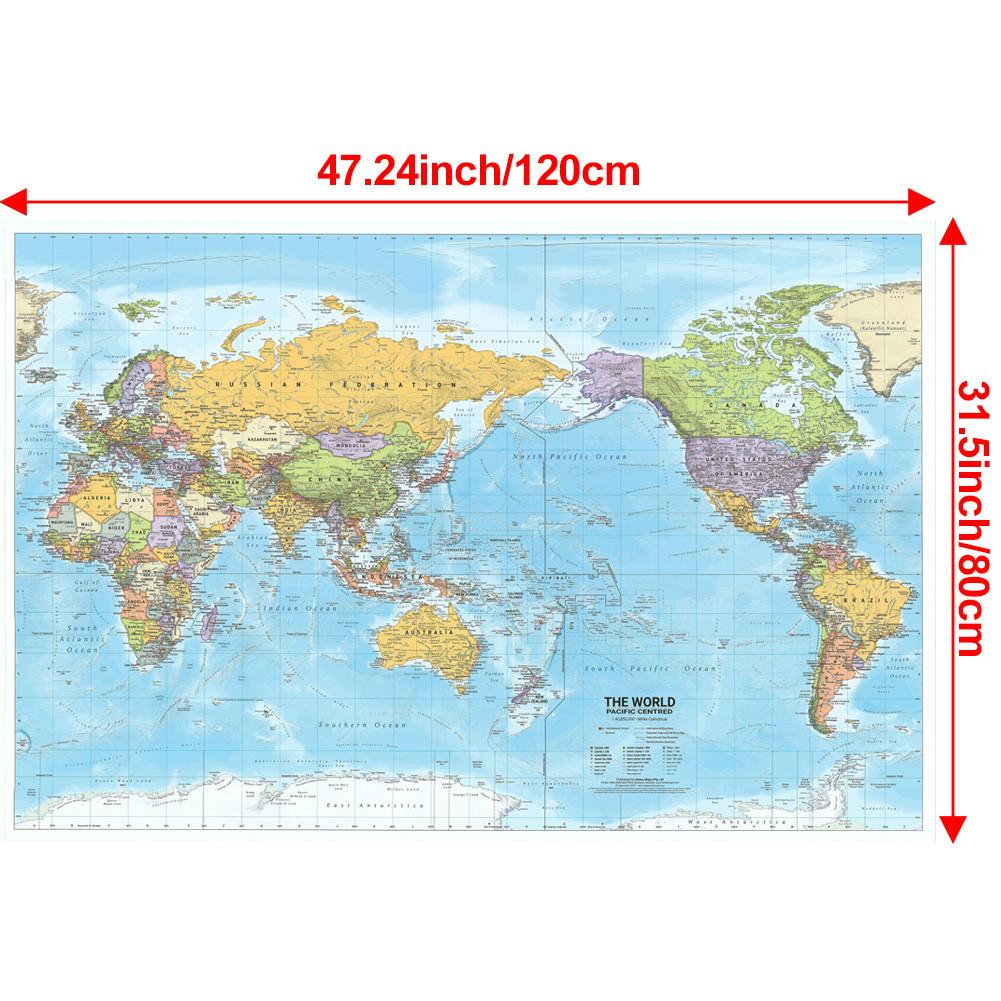 

Фон карты на английском языке Карта мира Политическое распределение 2012 год Настенный постер Декор Путешествия/Образовательные принадлежности 120*80cm
