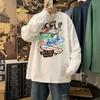 Maglione Stampato Autunno Inverno Uomo Primavera e Autunno 2024 Nuovo Coreano Girocollo Largo Top Chic Stile Hong Kong Trendy