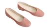 [1/2style] [Nibun no Ichi Style] Flat Shoes Pumps Ballet Low Heel Stylish Women's (Pink, measurement_24_point_0_centimeters)