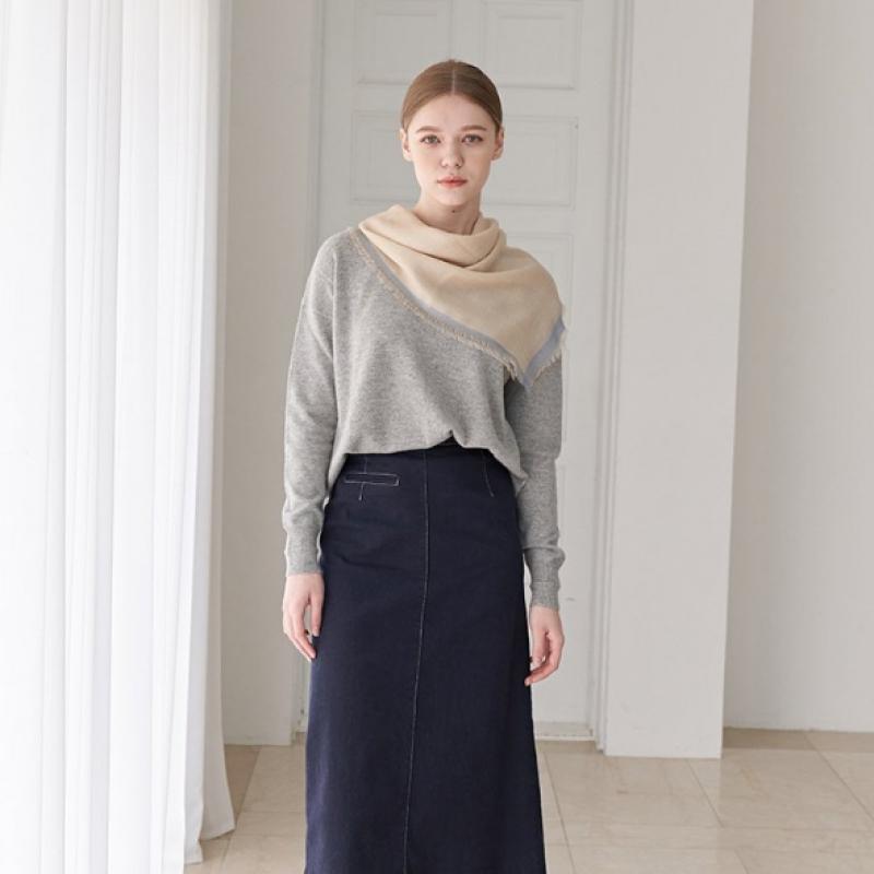 Dal Cashmere Air Scarf Square Beige