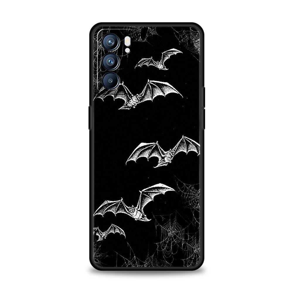 

Goth Vampire Bat animal Phone Case For Oppo A54 A53 A52 A15 A95 A16 A78 A79 A80 A98 4G Find X5 X6 Reno10 12 13 F Pro 5G Cover Oppo Reno10 Pro
