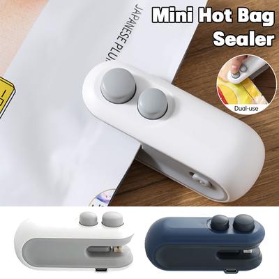 Mini Máquina Elétrica de Selagem de Sacos Térmicos Seladora de Pacotes Sacos 2 em 1 Máquina de Selagem de Sacos Plásticos Seladora de Sacos Plásticos Portátil