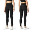 Reflective High-Waist Yoga Leggings: Quick-Dry, Nude-Feel, Solid Color, Hip-Lift Design