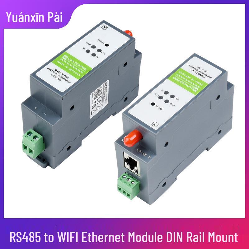 RS485 To WiFi Ethernet Module: RJ45 Serial Port Server with Modbus & MQTT, DIN Rail Mount