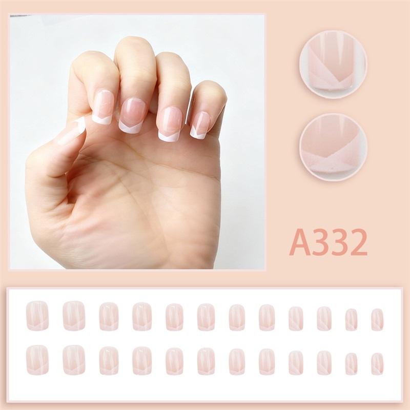 Whitening wearable nails, high-end, flashy, sweet, cool, simple, royal and hot girls wear nails in the new year in autumn.