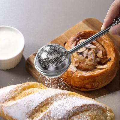 Acero Inoxidable 304 Tamiz para Polvo de Matcha Especias Glaseado Azúcar Glas Filtro Herramientas para Hornear Esparcidor de Polvo Gadgets para Herramientas de Cocina