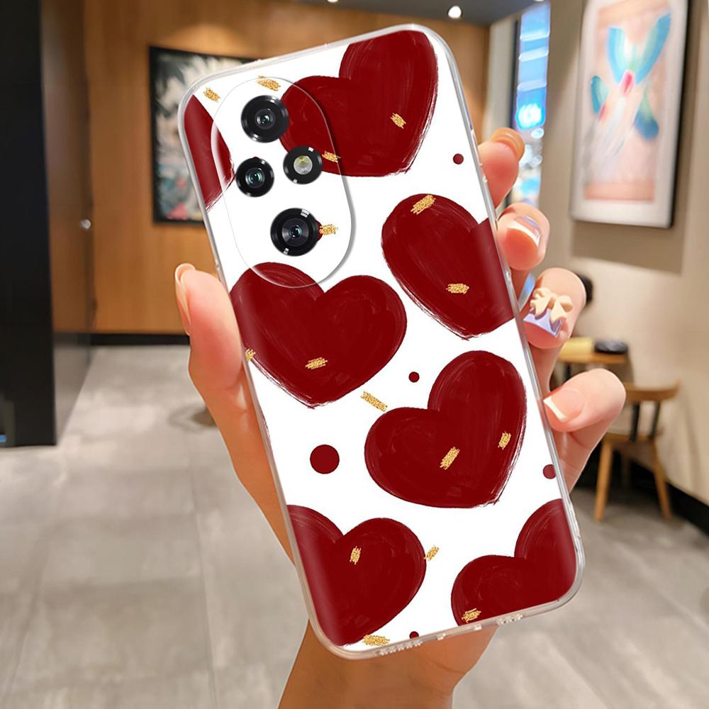 For Honor 200 Pro Phone Case Cute Panda Soft Silicone Shell For Honor 200 Lite honor200 Case Fashion Clear TPU Back Cover Coque