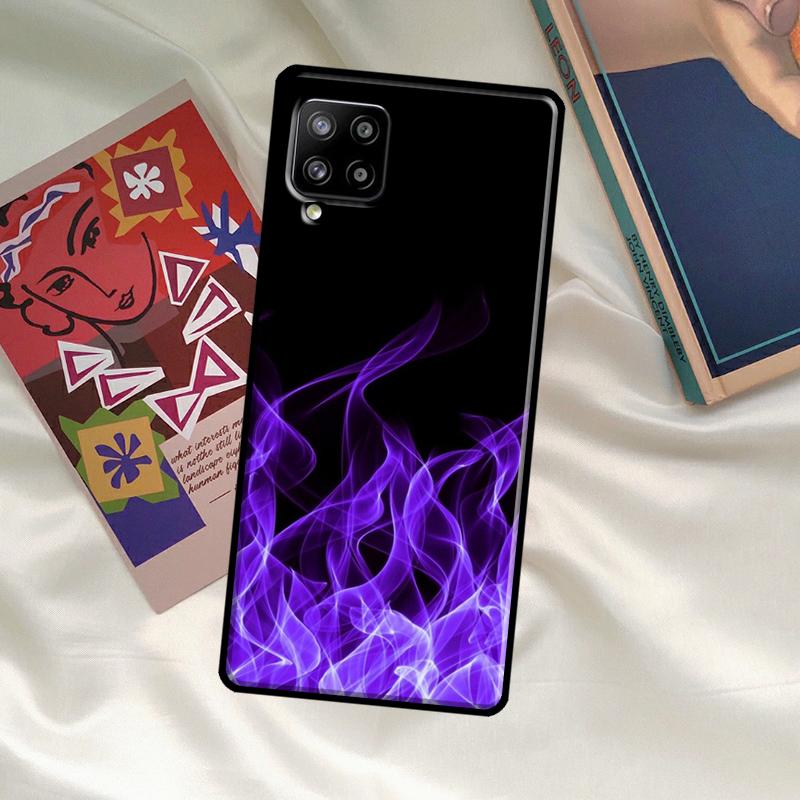 Blue Red Flame Fire Case For Samsung Galaxy A33 A13 A36 A56 A23 A52 A32 A12 A54 A34 A14 A16 A26 A53 A15 A35 A55