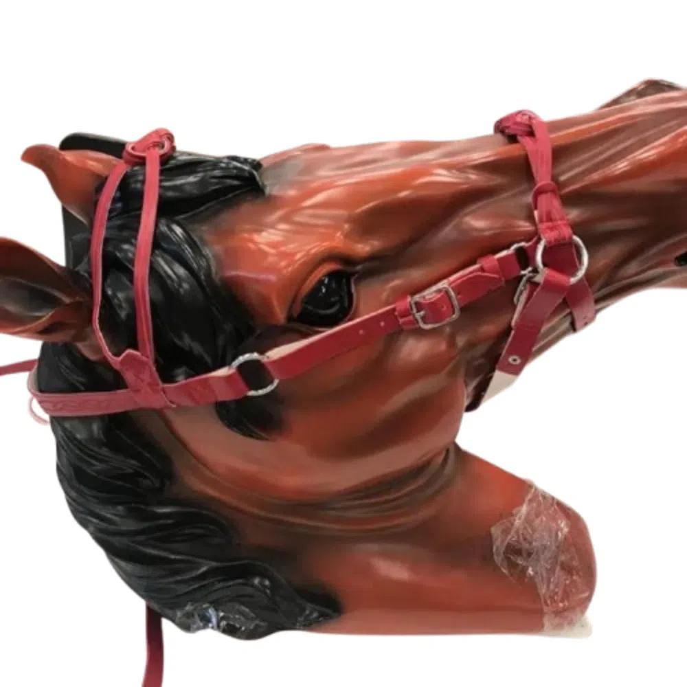 PU Leather Horses Bridle Halters Comfortable Horse Rein Harness Horse Head Curtain  Equestrian Gear