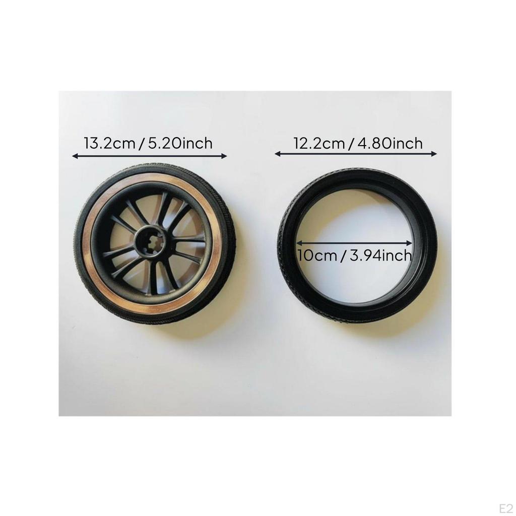 Infant Pushchair Replacement Wheel WearResistant Rubber Tire NonSlip 5 Inch Smooth