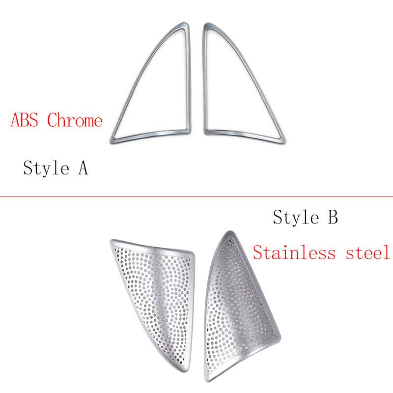 For Land rover Discovery 4 LR4 2009-2016 Car-Styling ABS Chrome Audio Speaker Frame Trim Auto Accessories 2pcs