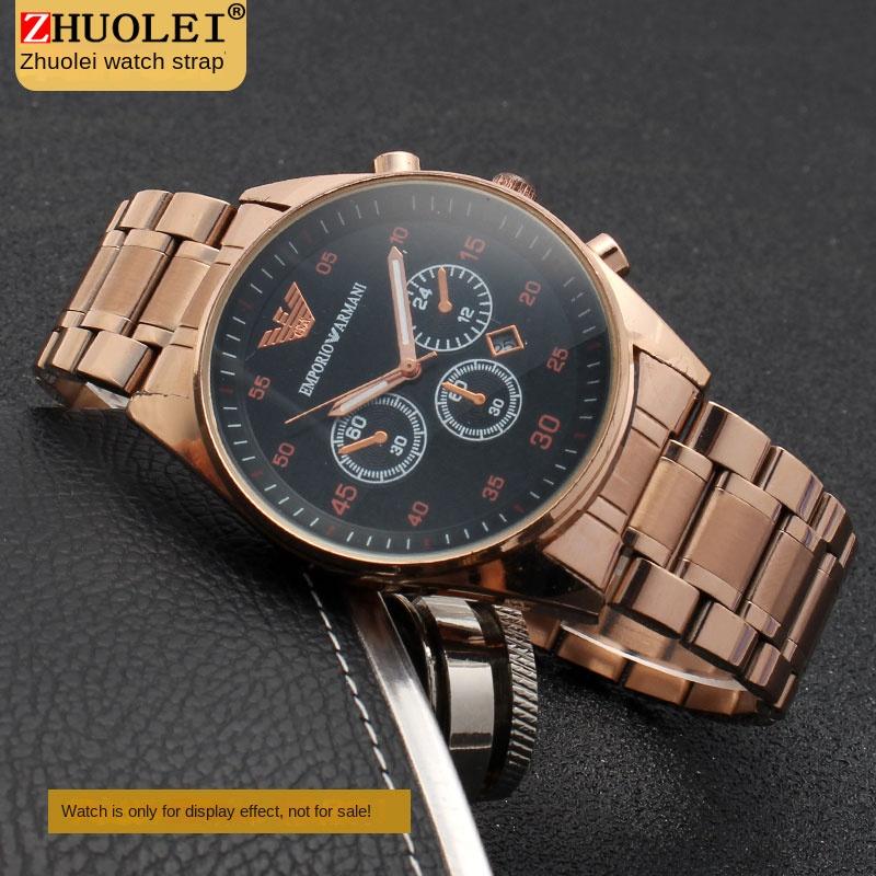 Stainless Steel Strap for Armani AR5906 AR5905 AR5890 AR5889 5858 5920 5919 Man 23mm Woman 20mm Folding Clasp Watchband Bracelet
