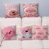 Cute Pink Girl L-loopyS Pillow Gift Home Office Decoration Bedroom Sofa Car Cushion Cover Case 45x45