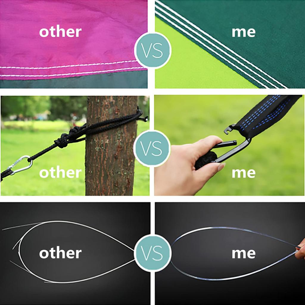 Ultimate Outdoor Double Hammock with Mosquito Net , Heavy-Duty Nylon Fabric, Spacious Two-Person Camping Bed for Travel Camping