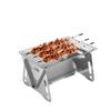 Outdoor Folding Barbecue Stove Stainless Steel Convenient Card Type Grills Firewood Stove Mini Barbecue Rack Household Stove Net