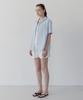 Tudument Stitched Open Collar Shirt L.Blue