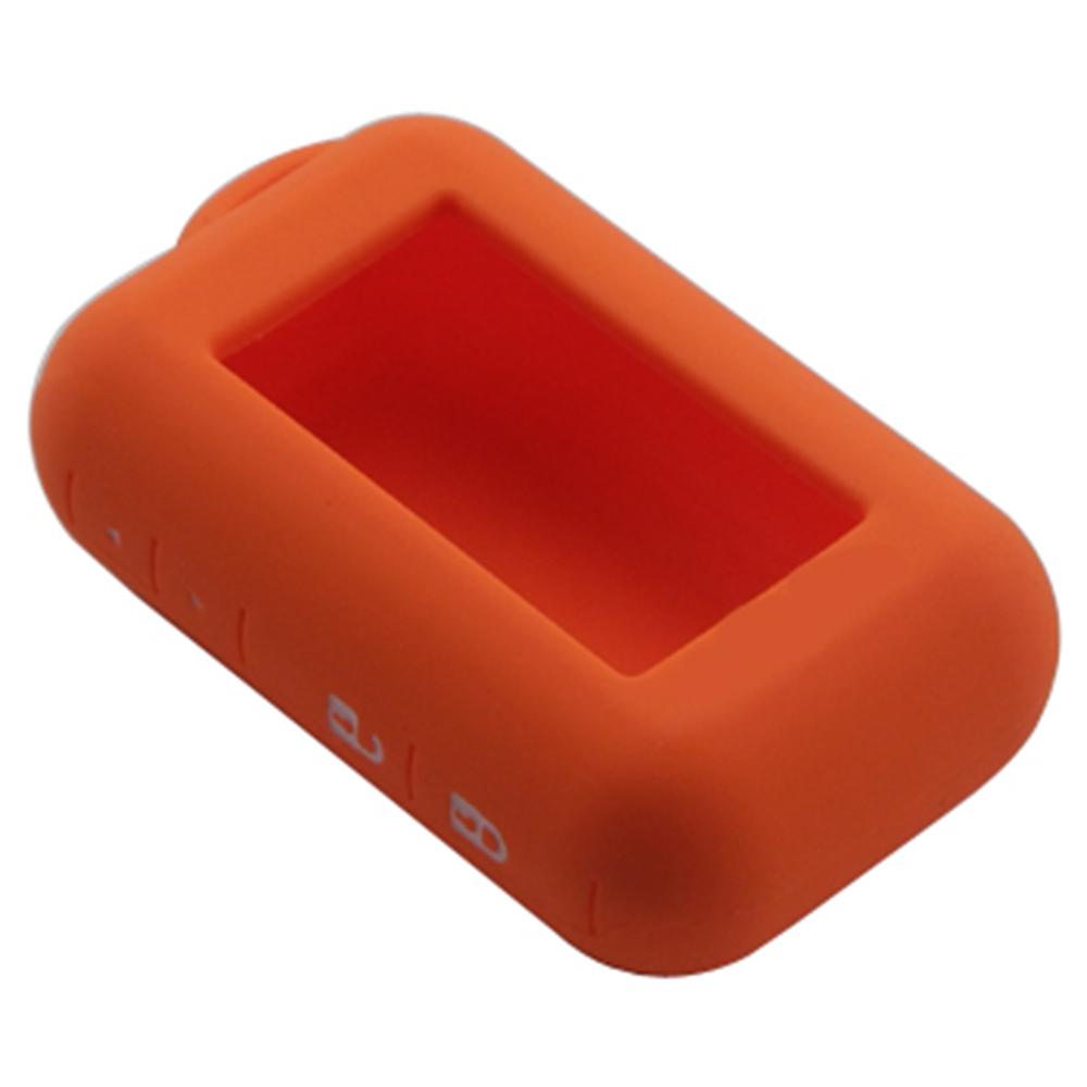 Jingyuqin Funda de silicona suave para Star line E60 E90 E61 Control remoto de coche bidireccional Alarma bidireccional Llavero LCD Auto fob Protector de cubierta de soporte de goma