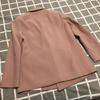 Autumn Korean Loosee Women Pink Suit Coat And Jackets British Style Lady Office Clothes
