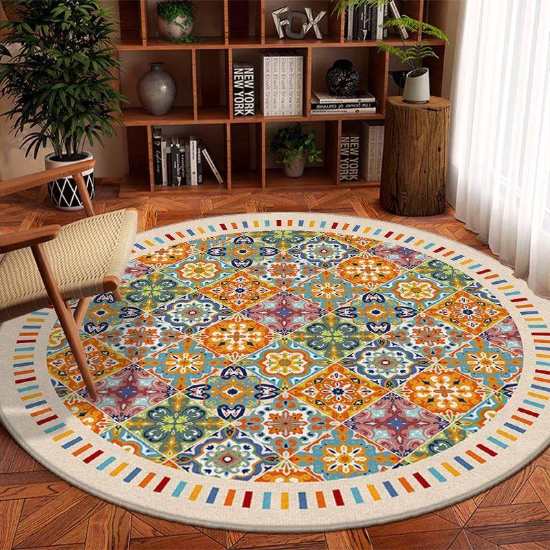 

Круглый ковер Ретро Американский домашний диван Гостиная Кресло Подушка Кабинет Вращающееся кресло Спальня Продвинутый Туалетный столик Коврик 120 * 120cm