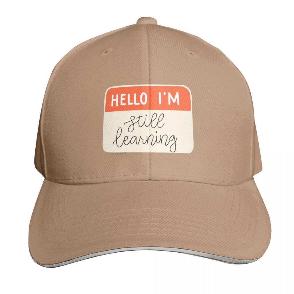 Hello ImStill Learning The Peach Fuzz Baseball Cap New In The Hat black designer cap Girl Unisexs