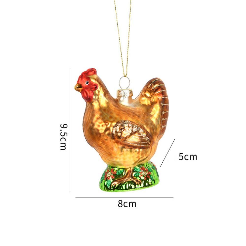 Rooster Panda Elephant Shape Christmas Decorations Hanging Ornaments Scene Arrangement