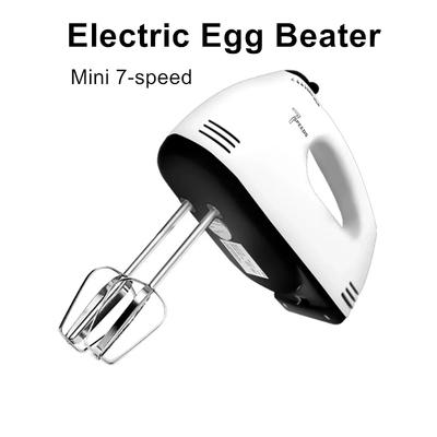 Mini 7-Gang Elektrischer Eierschläger Weiß Handheld Haushalt Automatischer Mixer Eischnee- und Sahneschläger