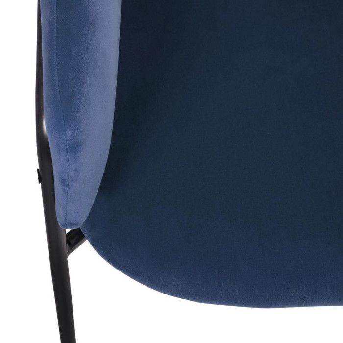 "Siron" Armchair In Atmosphera Velvet - Blue