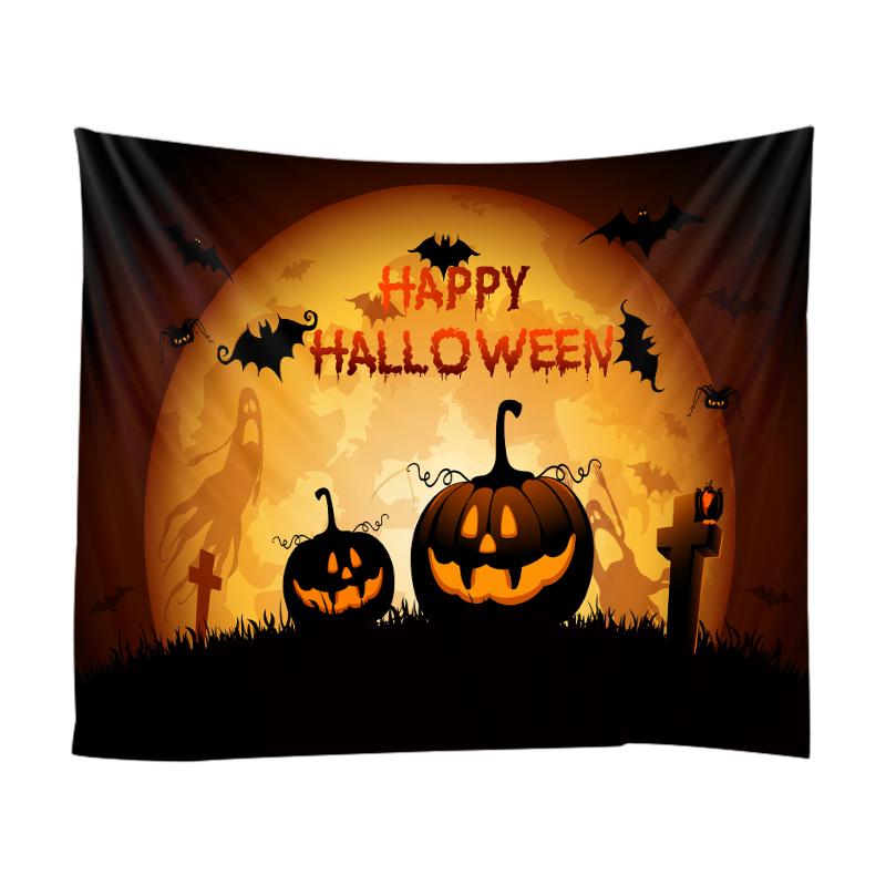 

Страшный тыквенный дом Хэллоуин, домашний декор, гобелен, декор для вечеринки, гобелен Мандала, тайная комната, Настенный декор, фон 100x75cm