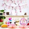 26 Pcs Easter Bunny Birthday Party Decorations Kit Supplies Bunny Birthday Banner Honeycomb Centerpiece Rabbit Hanging Swirls Cutouts for Girl Baby