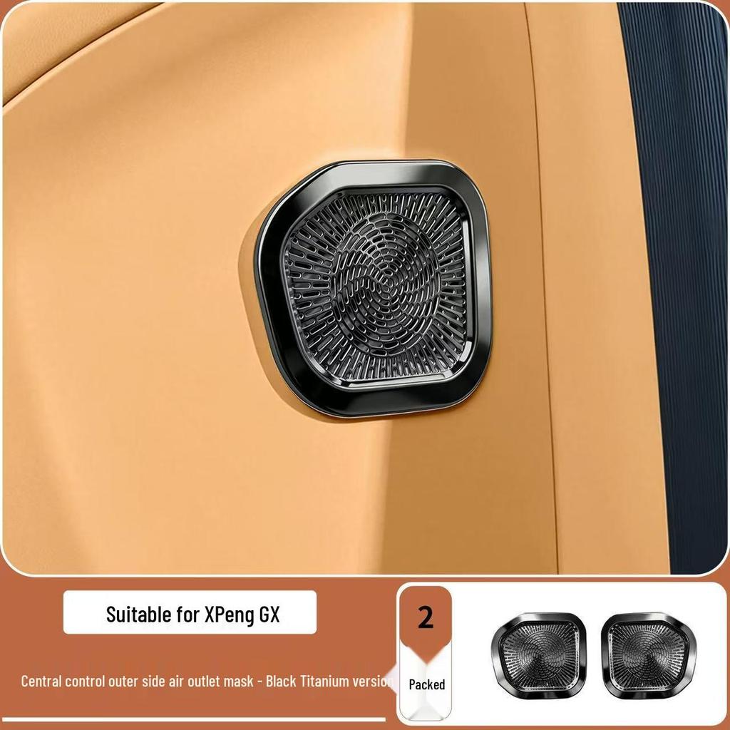 Stainless Steel Speaker Cover for Xiaopeng GX Car - Dust-Proof Interior Decoration