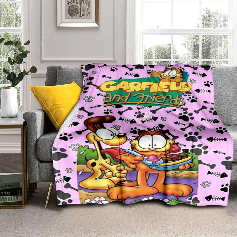Garfield Comic Print Blanket Blanket Sofa Blanket Home Decor Bedroom Outdoor Plush Blanket Sheet
