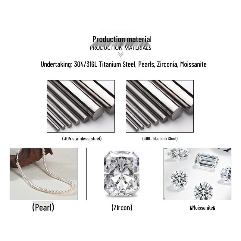 Custom Stainless Steel  Titanium Jewelry: Zircon Pendants  Earrings Customizable by Design or Sample Turnkey Service