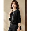 D.F.DEAR Elegant Crew Neck Knit Cardigan