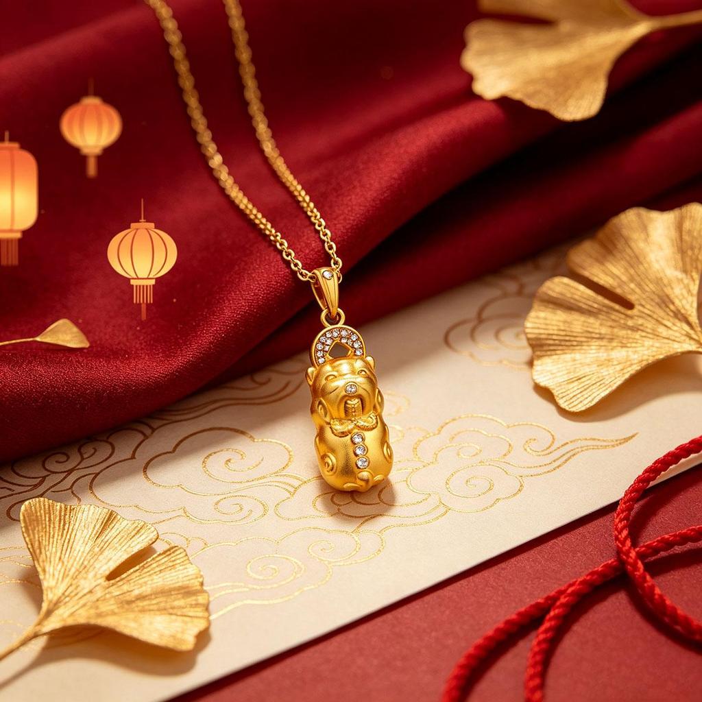 National Style Accessory Pixiu Pendant Necklace, Niche Design, Simple, Daily Wear, Sweater Chain for Men and Women
