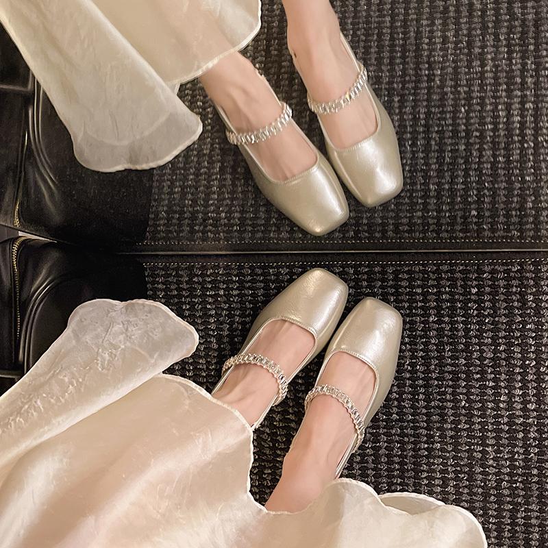 2025 New Fashion Square Toe Premium Real  Sandals Summer Women Sandals 2025 Temperament Elegant Banquet Sandals Trendy