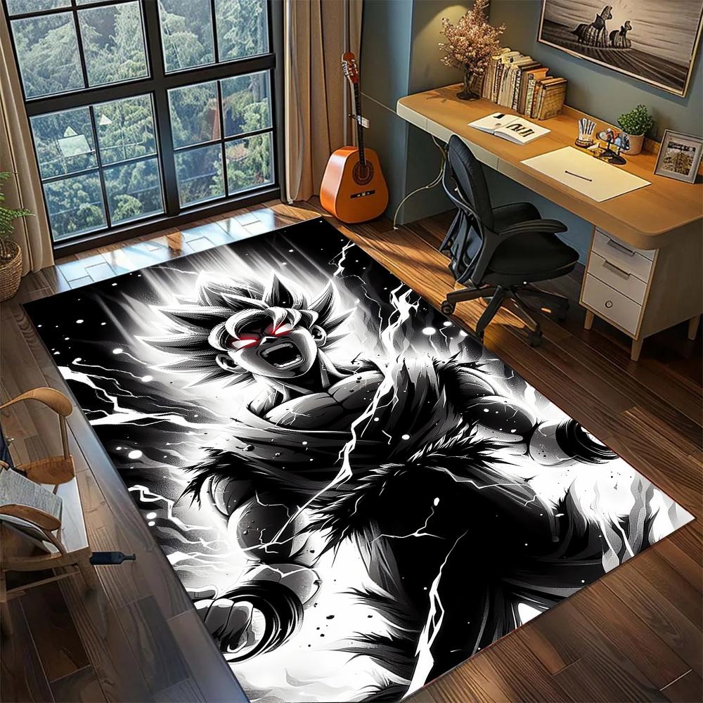 Minimalist Son Goku Rug Carpet Large Area Rug Non Slip Washable Floor Mat Gamer Room Bedroom Home Decor