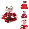Charming Vinyl Silicone 16'' Lifelike Reborn Doll Baby With Festive Christmas Outfit
