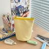 Cute Funny Cookie Pencil Case Foldable Pen Holder Girl Cosmetic Bag Large Capacity Portable Storage Bag Student Stationery Gifts