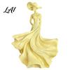 Stable Base Figurine Woman Statue Resin Art Sculpture for Living Room Mantel Shelf Decor Modern Female Goddess Statue Decor Figurine Wide Brim Hat