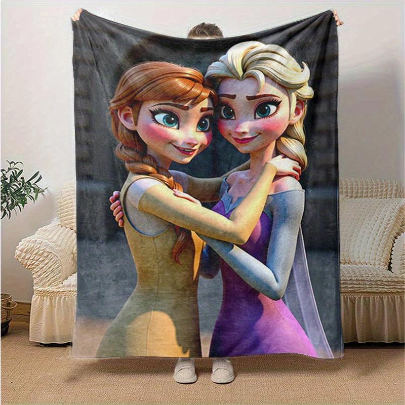 1PC Cartoon Blanket, Seasonal Universal, Home Decoration, Throw Blankets, Cute Cartoon Print, Soft Flannel Throw Blanket, Versatile & Cozy F