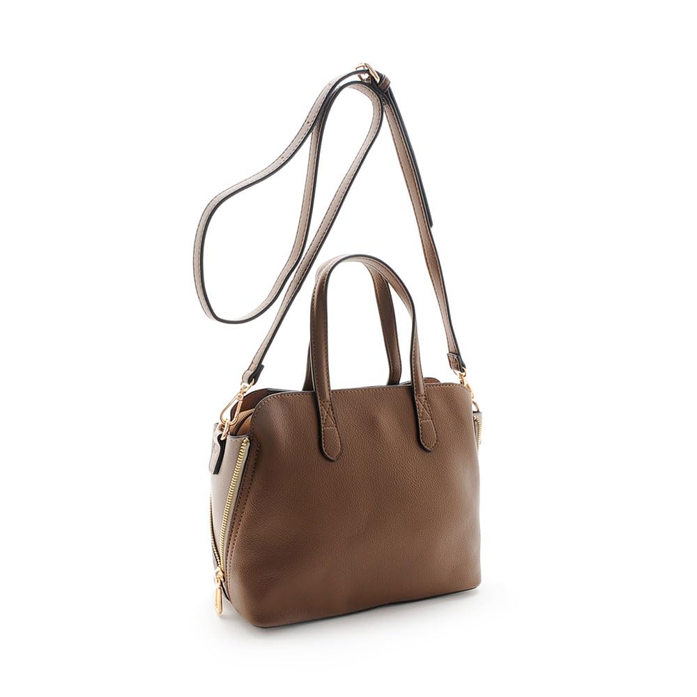 FIRANO Women's Side Zipper Handbag, Black, 402570