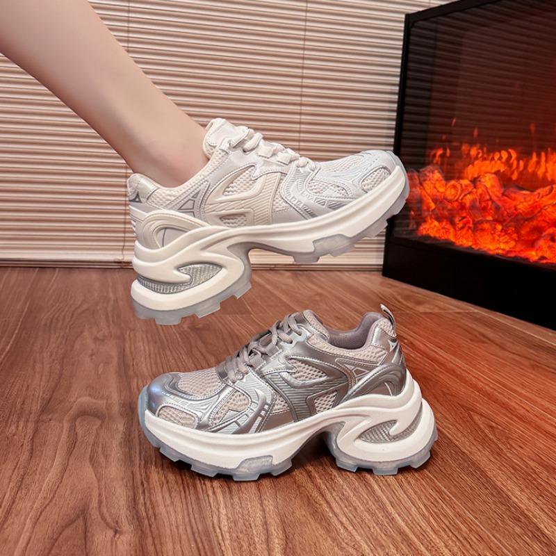New Dad Shoes for Women Fashionable Thick-soled Sports Single Shoes