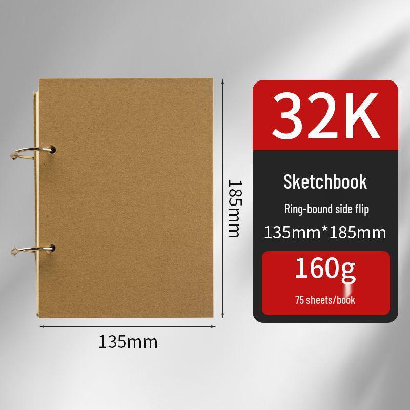 Thickened Sketchbook: 16 Coil-Bound Sheets, 8 Drawing Pages for Kids, Free Shipping