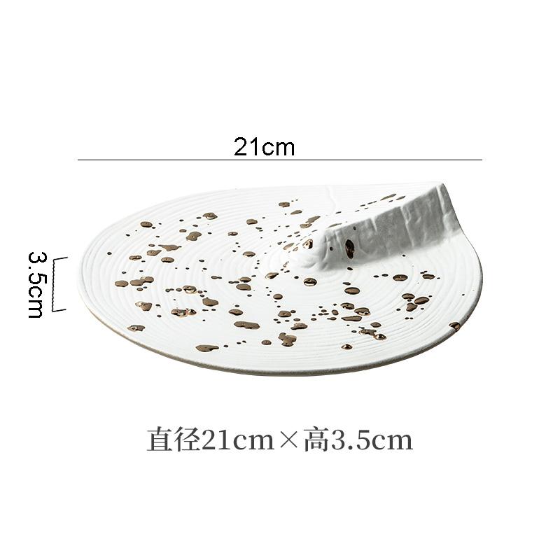 Creative Irregular Ceramic Dessert Plate Steak Plate Sushi Plate Service Plates Restaurant Molecular Cooking Specialty Tableware