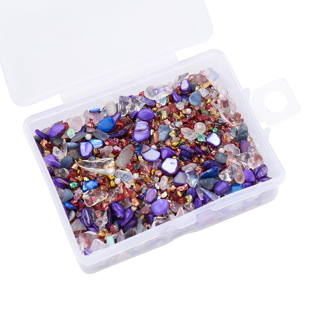 50g/Box Mixed Glass Crystal Crushed Stone Epoxy Resin Fillers Material for DIY Resin Jewelry Making Accessories Nail Art Crafts