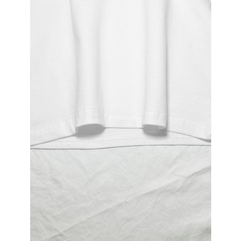 European sizes Girls' Casual Round Neck T-Shirt, Comfortable Fabric with Slight Stretch, Suitable for Spring and Summer Wear