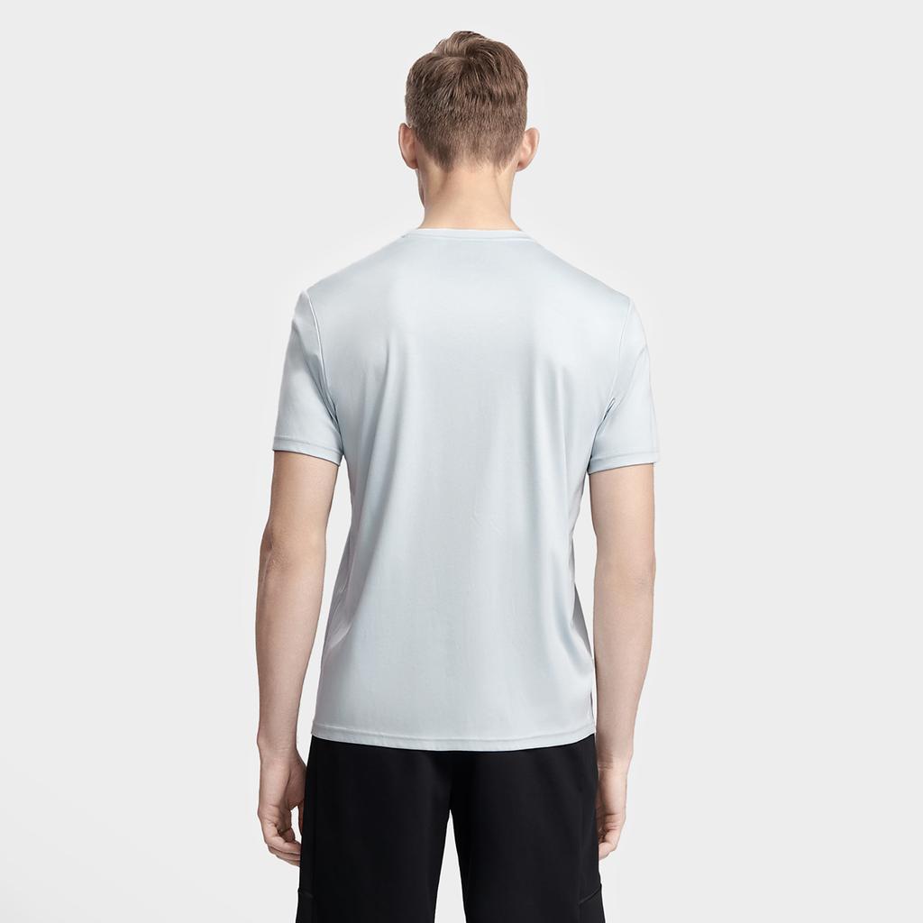 FILA Logo Fashion Casual Simple Knitted Round Neck Short Sleeve T-Shirt Men T-Shirt Light-Sky-Blue F11M327103FLB