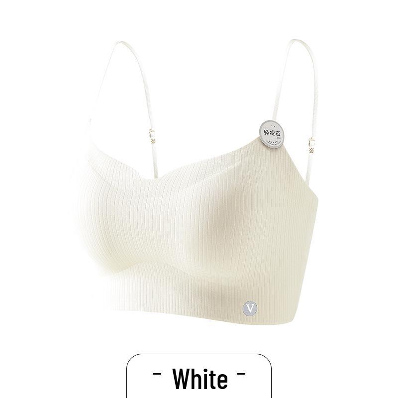 Vcteorai Seamless One-Shoulder Strapless Bra - Invisible, Adjustable, Thin & Sexy for Spring/Summer F шампанского