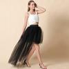 Swallowtail Sexy Black Mesh Tutu Skirt: European & American Style, Short Front, Long Back, Puffy Design for Adults