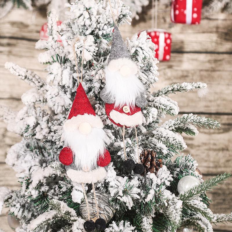 Faceless Christmas Gnome Hanging Ornament - Rudolph Style